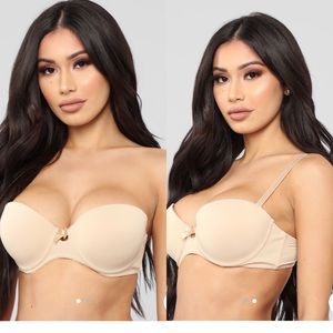 FASHION NOVA MULTI WAY PUSH UP STAPLESS BRA
